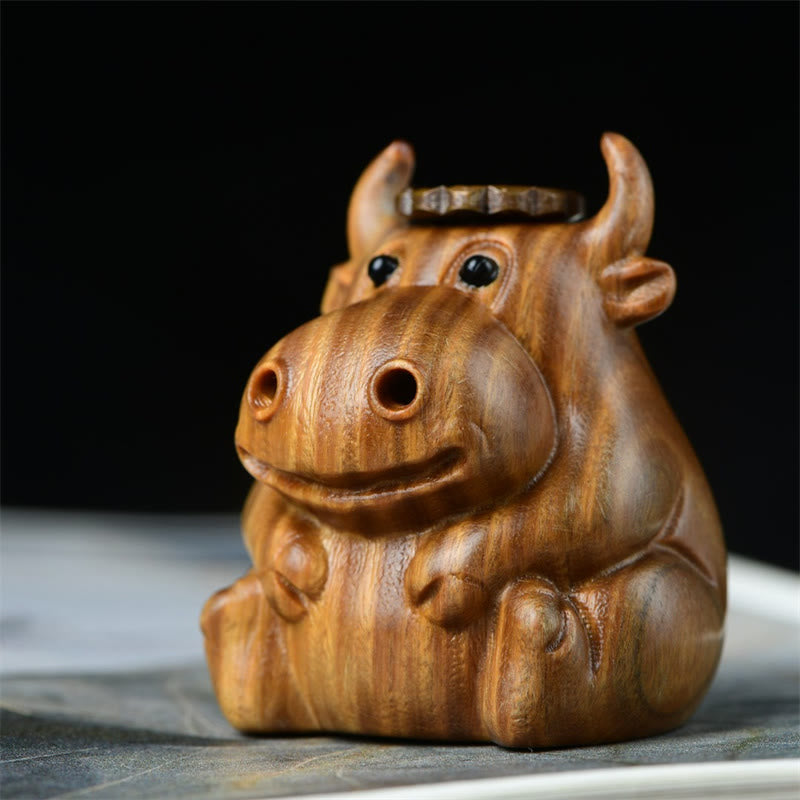 Mythstone Green Sandalwood Cute Calf Pattern Meditation Backflow Incense Burner Decoration