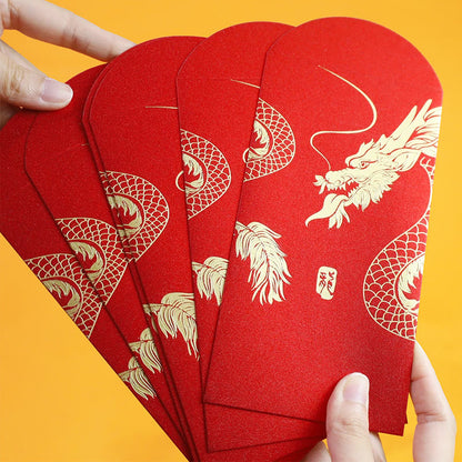 Mythstone 6Pcs Chinese Red Envelope Year of the Dragon Lucky Money Envelopes 2024 Chinese New Year Dragon Year Envelope