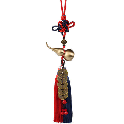 Mythstone Feng Shui Wu Lou Gourd Ancient Chinese Coins  Wealth Car Hanging Decoration