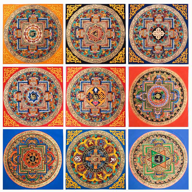 Mythstone Tibetan Handmade Thangka Painting Blessing Thangka Blind Box Random Color Pattern