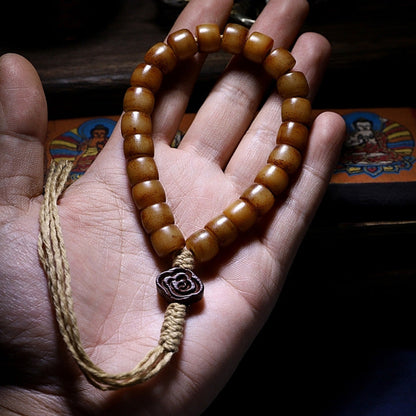 Mythstone Tibetan Yak Bone Balance Strength Wrist Mala