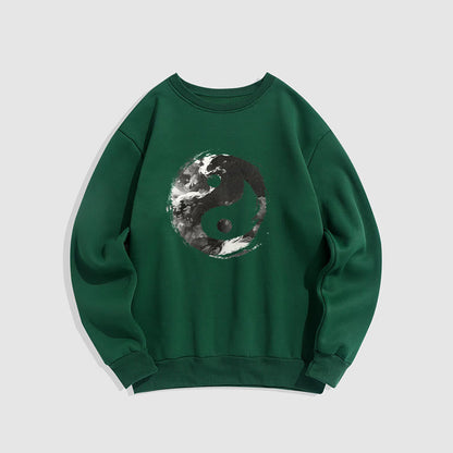 Mythstone Yin Yang Fleece Lined Polyester Sweatshirt