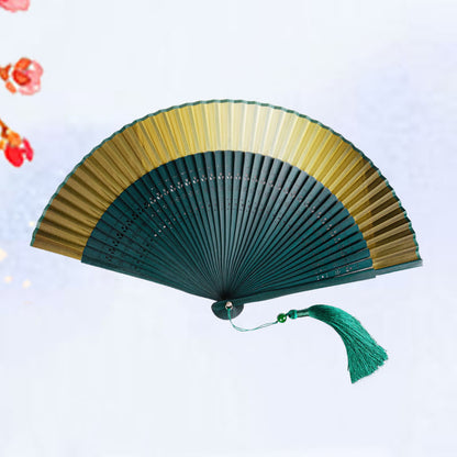 Mythstone Gradient Handheld Bamboo Folding Fan