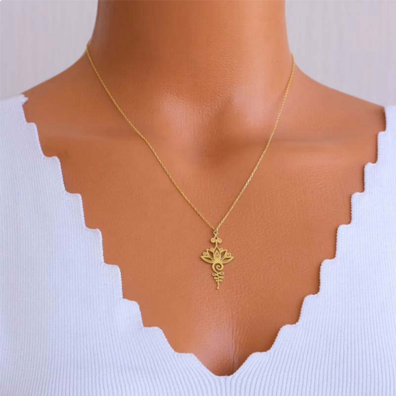 Mythstone Lotus Luck Wealth Necklace Pendant