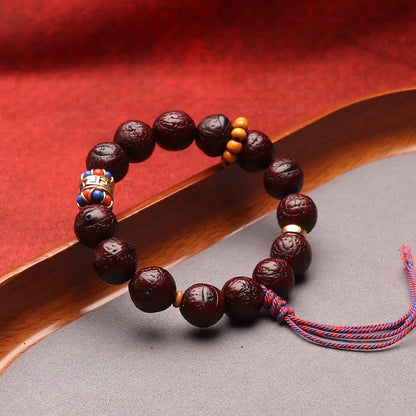 Pulsera de borlas con cuentas de semillas Bodhi de Mythstone y paz y calma