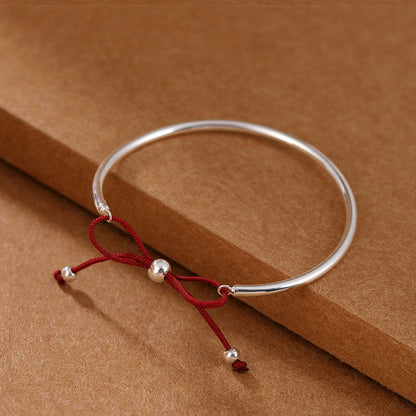 Mythstones  925 Sterling Silver Red String Healing Knot Bracelet