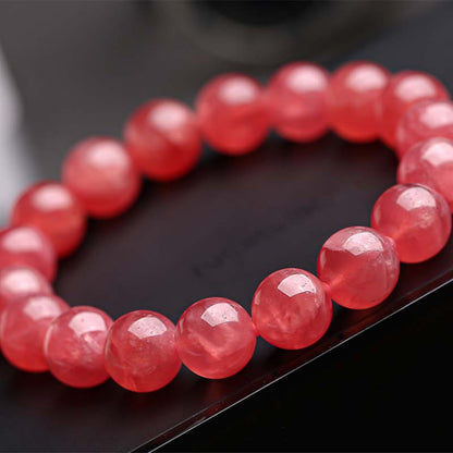 Mythstone Natural Strawberry Quartz Blessing Healing Bracelet