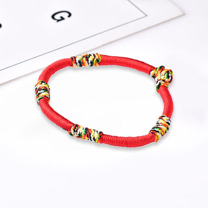 Mythstone Tibetan Handmade Colorful King Kong Knot Lucky Protection Braid String Bracelet