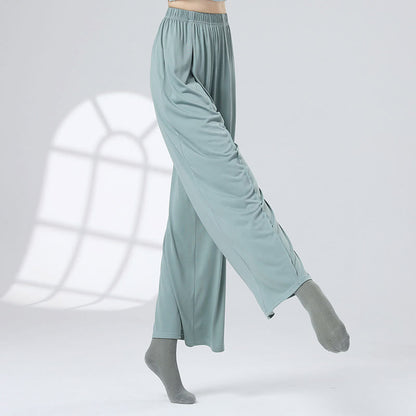 Mythstone Solid Color Loose Wide Leg Pants Dance Women's Yoga Pants