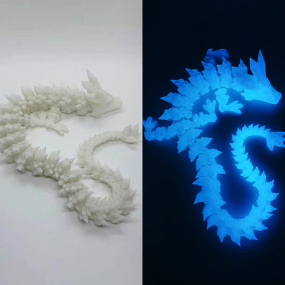 Dragón luminoso de Feng Shui de Mythstone, impreso en 3D, para la suerte, el éxito y la decoración del hogar 