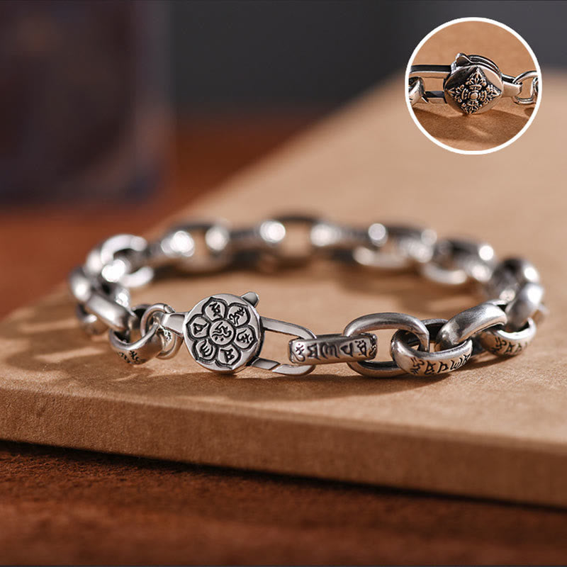 Mythstone 925 Sterling Silver Six True Words Wisdom Calm Bracelet