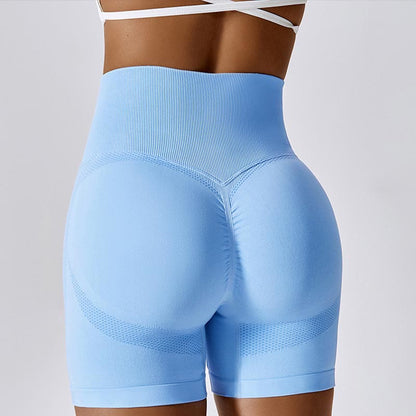 Mythstone Women Seamless Sports Fitness High Waist Yoga Workout Shorts