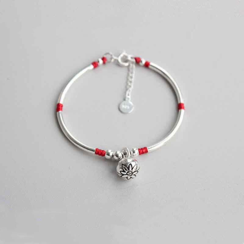 Pulsera Mythstone New Start con flor de loto en plata de ley 925 