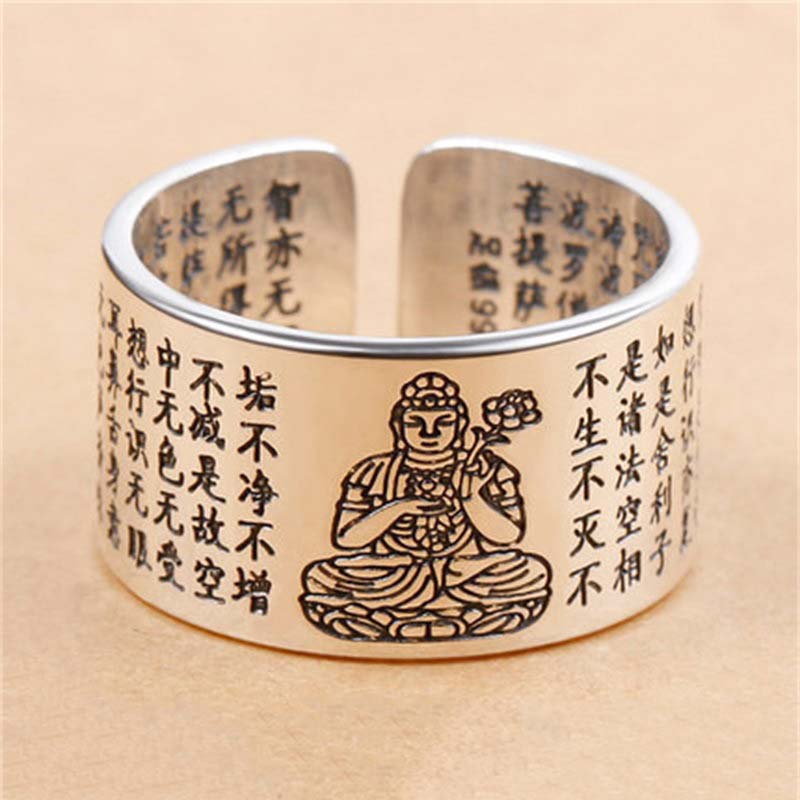 Mythstone FengShui Buddha Chinese Zodiac Protection Adjustable Ring