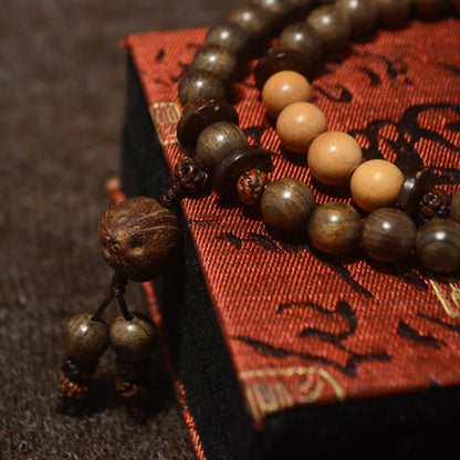 Mythstone Tibetan Sandalwood Protection Charm Mala Bracelet