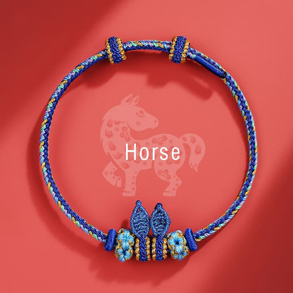 Pulsera trenzada con la suerte del año del dragón hecha a mano de Mythstone 