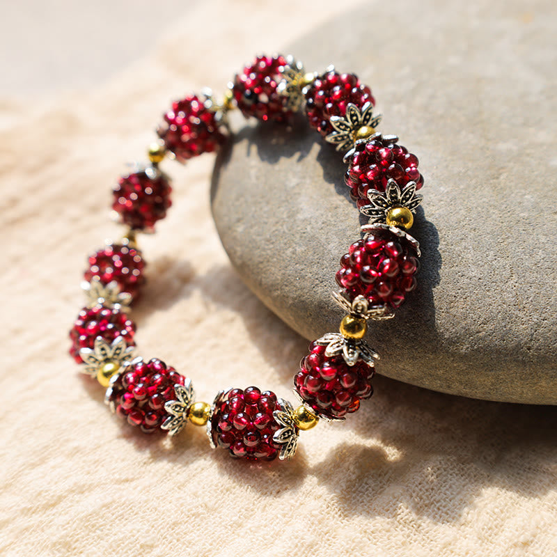 Mythstone Natural Garnet Healing Bracelet