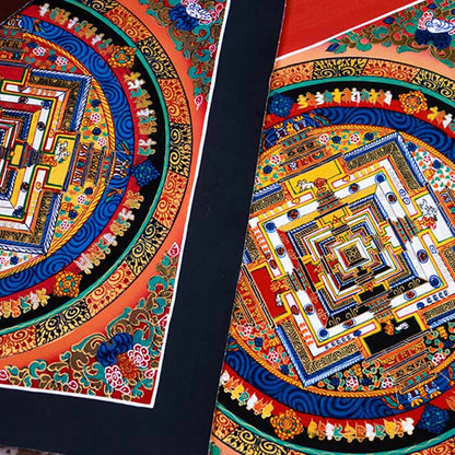 Mythstone Tibetan Handmade Thangka Mandala Painting Blind Box Random Color Pattern