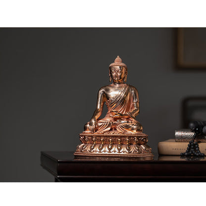 Mythstone Gautama Shakyamuni Buddha Figurine Serenity Copper Statue Home Decoration