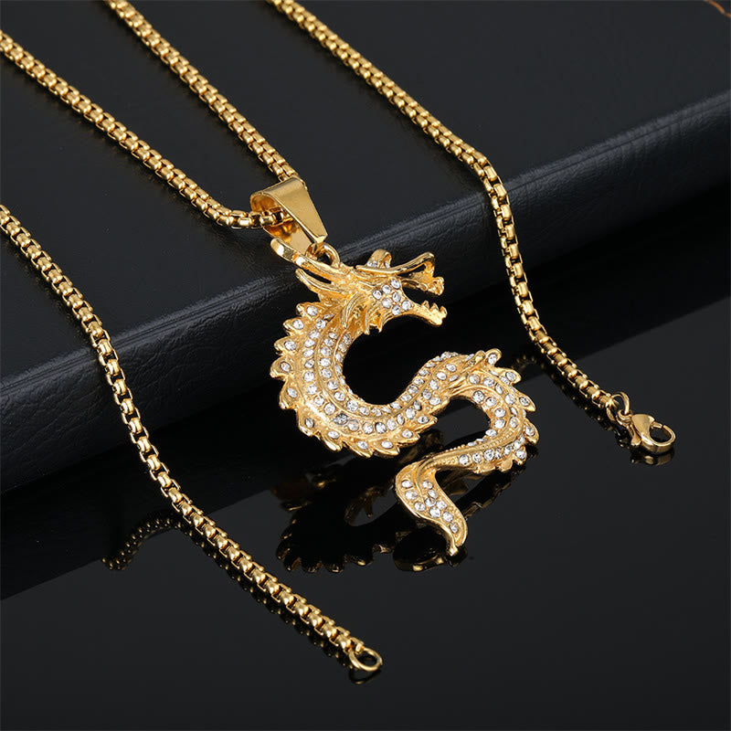 Mythstone Chinese Zodiac Dragon Zircon Protection Necklace Pendant