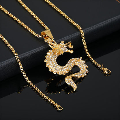 Mythstone Chinese Zodiac Dragon Zircon Protection Necklace Pendant