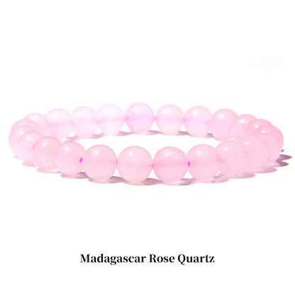 Mythstone Natural Stone Quartz Healing Beads Bracelet