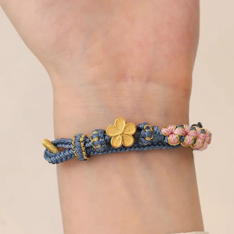 Mythstone Peach Blossom Design Wealth String Bracelet