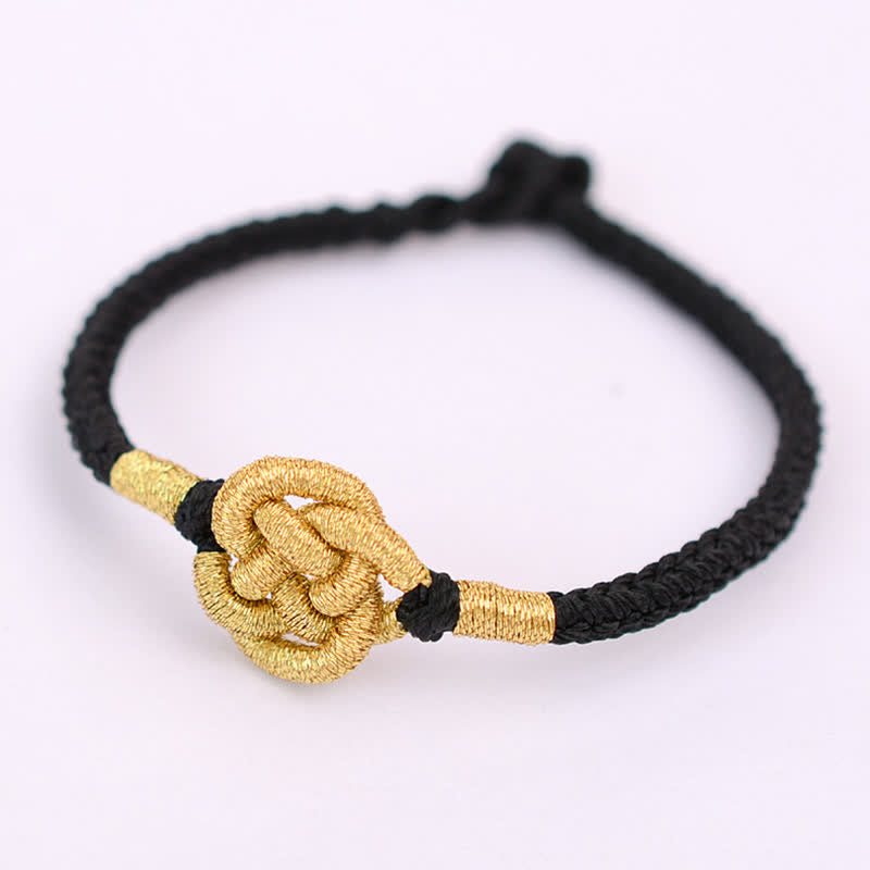 Pulsera trenzada con nudo chino de diseño simple hecha a mano Mythstone