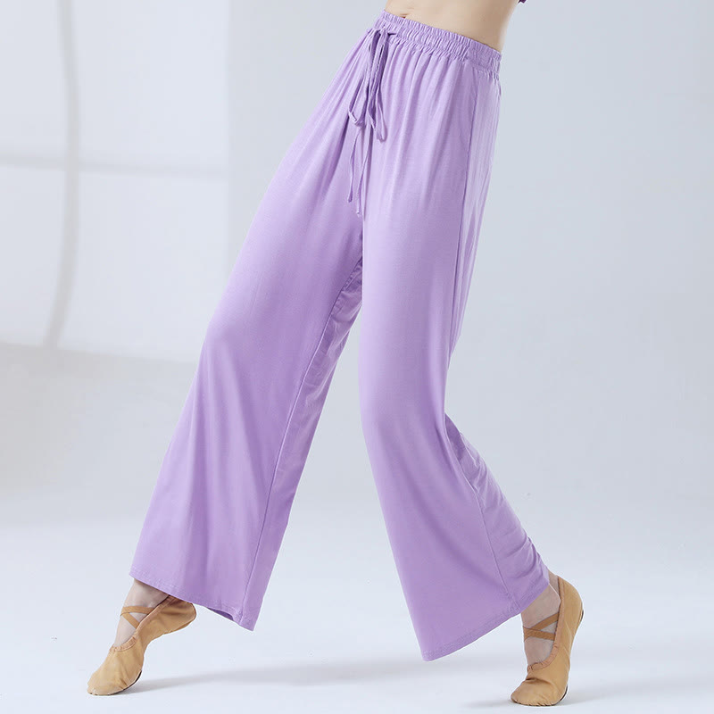 Mythstone Loose Modal Drawstring Wide Leg Pants For Yoga Dance