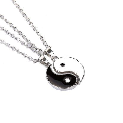 Mythstone Yin Yang Hematite Pendant Couple Necklace