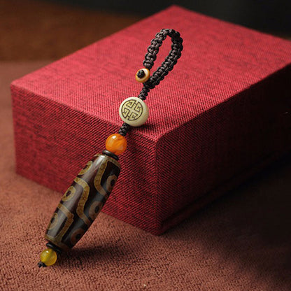 Mythstone Tibetan Nine-Eye Dzi Bead Wealth Decoration