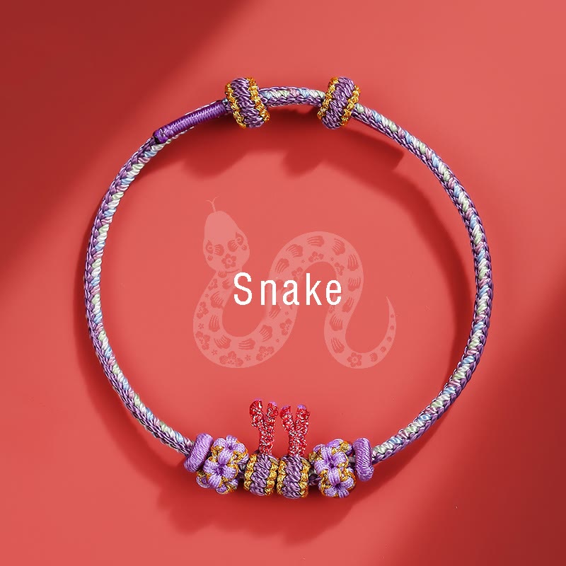 Pulsera trenzada con la suerte del año del dragón hecha a mano de Mythstone 