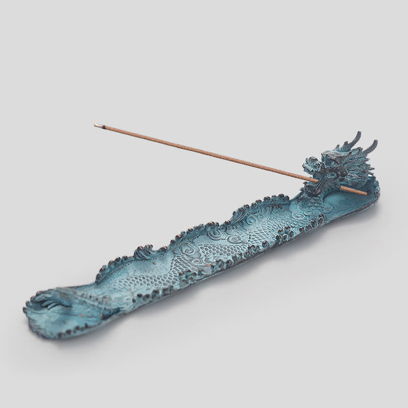 Mythstone Auspicious Dragon Strength Alloy Incense Burner Decoration