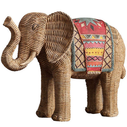 Mythstone Elephant Resin Wisdom Wealth Home Decoration