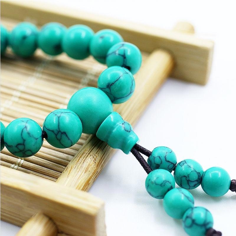 Mythstone Tibetan Turquoise Purification Necklace Mala