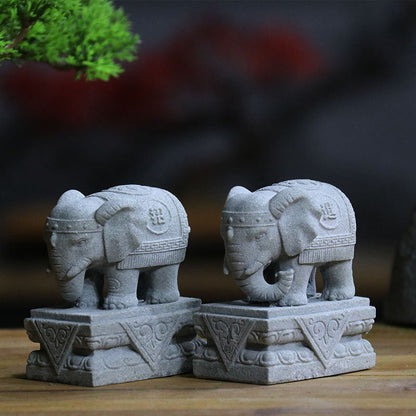 Mythstone Lion Fu Foo Dogs Elephant Ward Off Evil Blessing Home Decoration