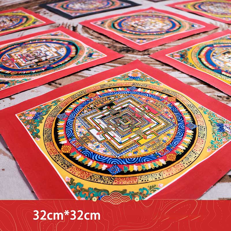 Mythstone Tibetan Handmade Thangka Mandala Painting Blind Box Random Color Pattern