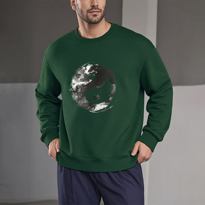 Mythstone Yin Yang Fleece Lined Polyester Sweatshirt