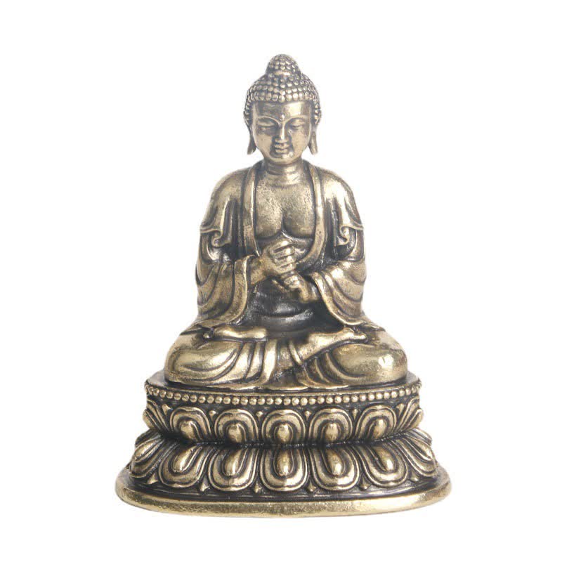 Mythstone Tathagata Buddha Serenity Copper Statue Decoration