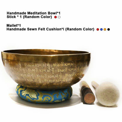 Mythstone Sutra Singing Bowl Handcrafted for Healing and Meditation Positive Energy Sound Bowl Set