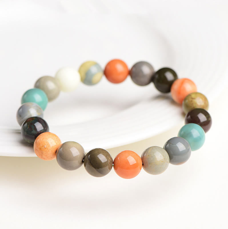 Mythstone Natural Colorful Alashan Agate Confidence Bracelet