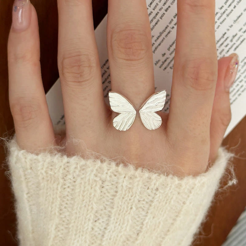 Mythstone 925 Sterling Silver Butterfly Love Freedom Ring