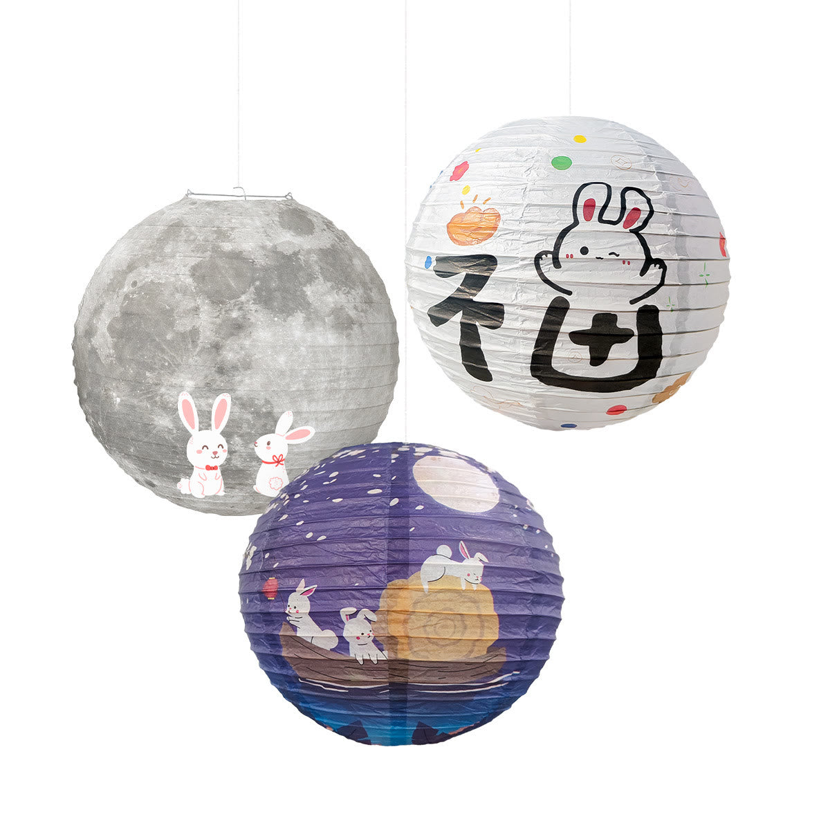 Mythstone DIY Rabbit Paper Lantern Lamp Mid-Autumn Festival Lantern Decoration