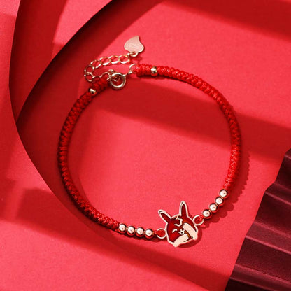 MythStone 12 Chinese Zodiac Lucky Red String Bracelet