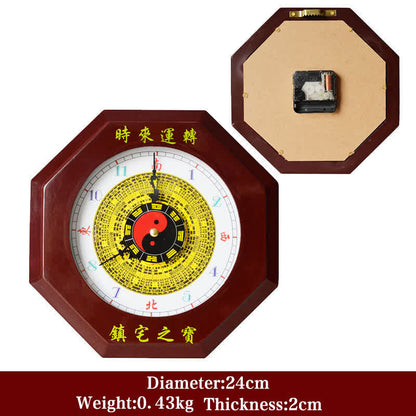 Mythstone Feng Shui Bagua Map Balance Energy Map Wall Clock