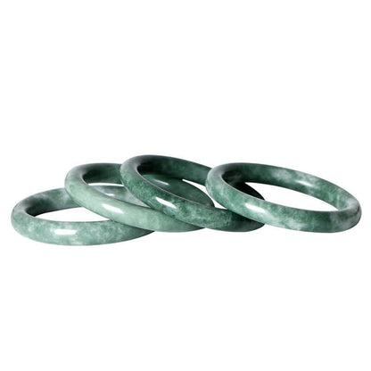 Mythstone Natural Jade Luck Abundance Bangle Bracelet