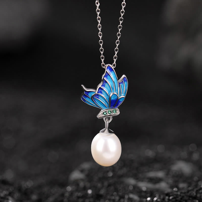 Mythstone 925 Sterling Silver Pearl Butterfly Healing Necklace Pendant Earrings Ring