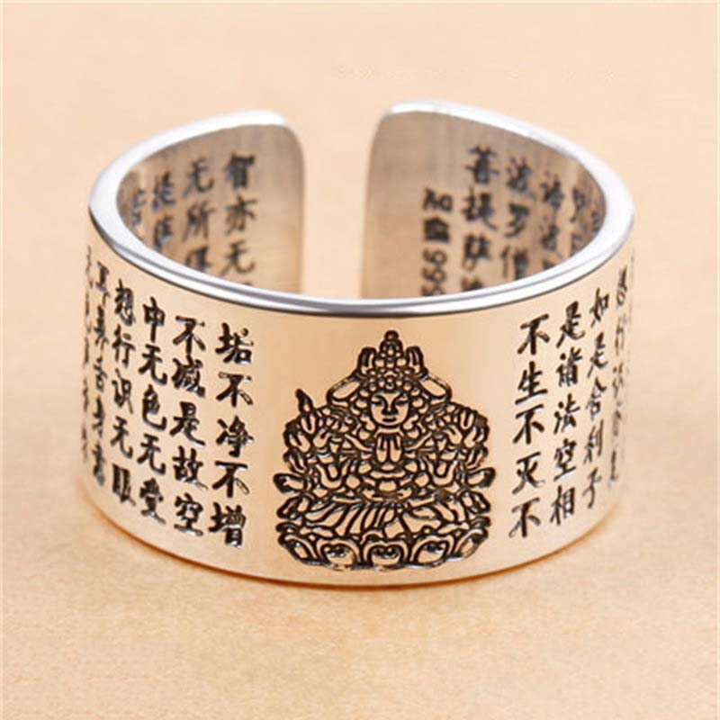 Mythstone FengShui Buddha Chinese Zodiac Protection Adjustable Ring