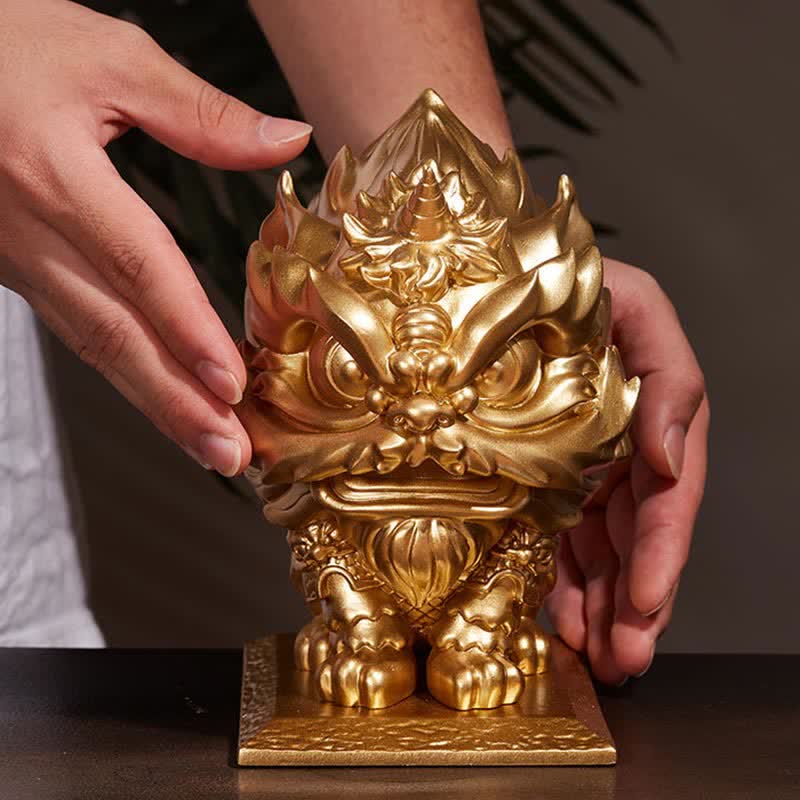 Mythstone Lion Statue Strength Resin Home Office Decoration