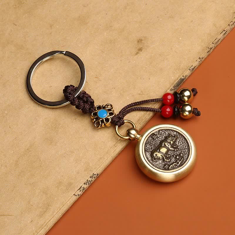 Mythstone 12 Chinese Zodiac Blessing Wealth Fortune Keychain